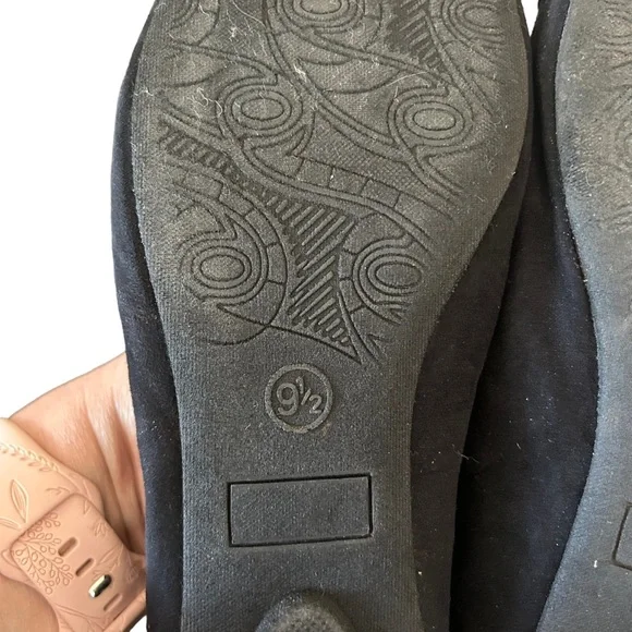 Merona Women’s Black Textile Slip On Studded Ballet Flats Size 9.5 - Picture 12 of 12